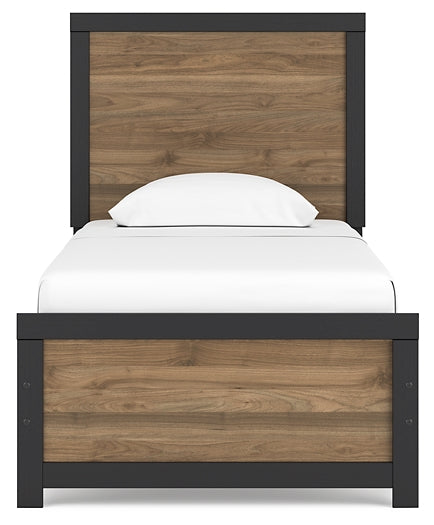 Vertani Twin Panel Bed with Dresser and 2 Nightstands