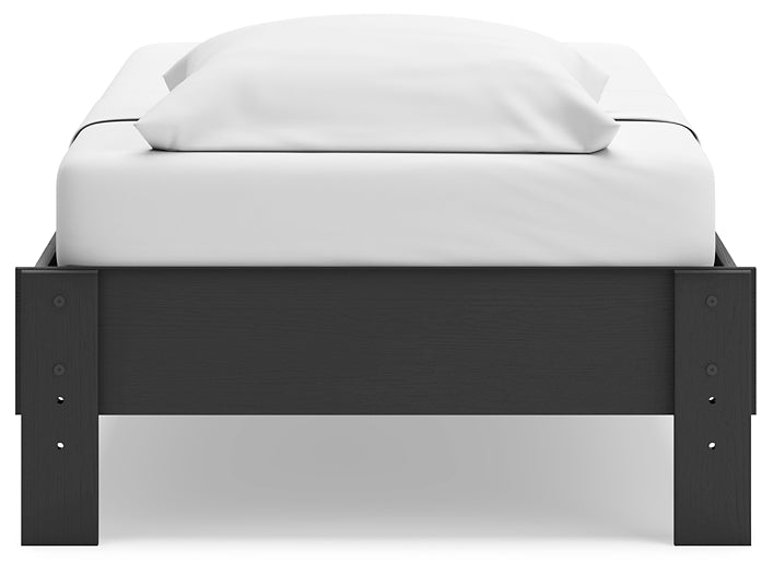 Socalle Twin Platform Bed with Dresser, Chest and Nightstand