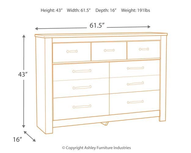 Bellaby King Platform Bed with 2 Storage Drawers with Mirrored Dresser and Nightstand