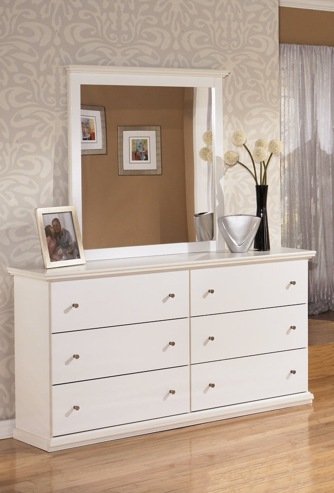 Bostwick Shoals King Panel Bed with Mirrored Dresser