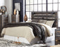 Drystan King Panel Headboard with Mirrored Dresser and 2 Nightstands